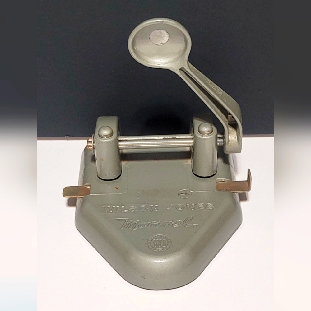 Wilson Jones Marvel Two Hole Punch Industrial Vintage 60s